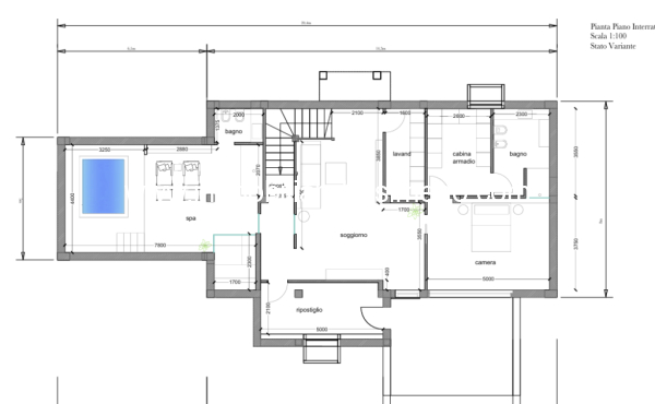 planimetria p. interrato prima ipotesi